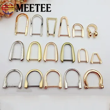 

5pcs Detachable Screw D Buckle U Ring Metal Bag Chain Adjuster Hanger Hooks Clasp Handle Connector DIY Handbag Accessories