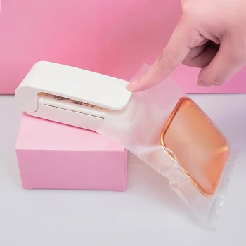 

Portable Mini Heat Sealing Machine Food Bag Package Sealer Capper Sealing Tool Bag Clips Household Multifunction Kitchen Tool