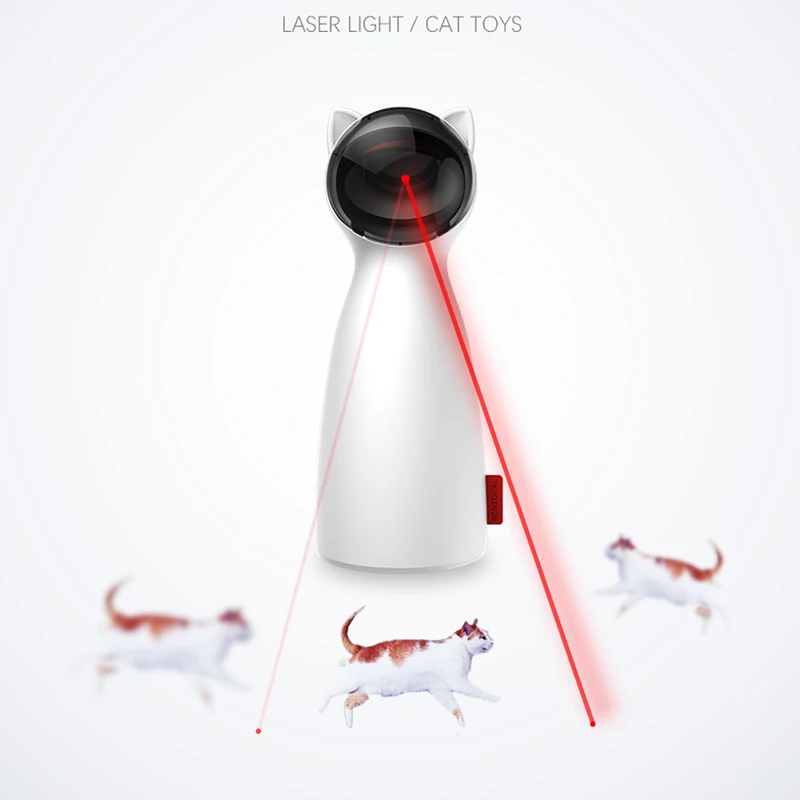 Creative Cat Pet LED Laser Funny Toy Smart Automatic Cat Exercise Training Entertaining Toy Multi Angle Adjustable USB Charge|Cat Toys| - AliExpress