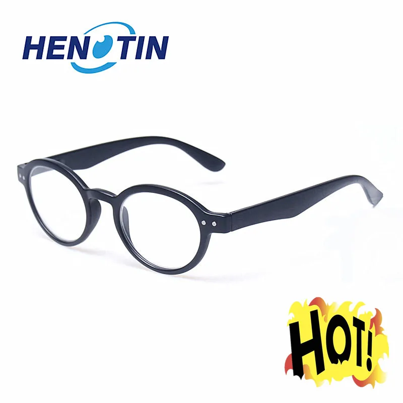 

Classic Retro Round Frame Reading Glasses Men and Women Flexible Spring Hinge Readers Plastic Meterial Presbyopia Glasses