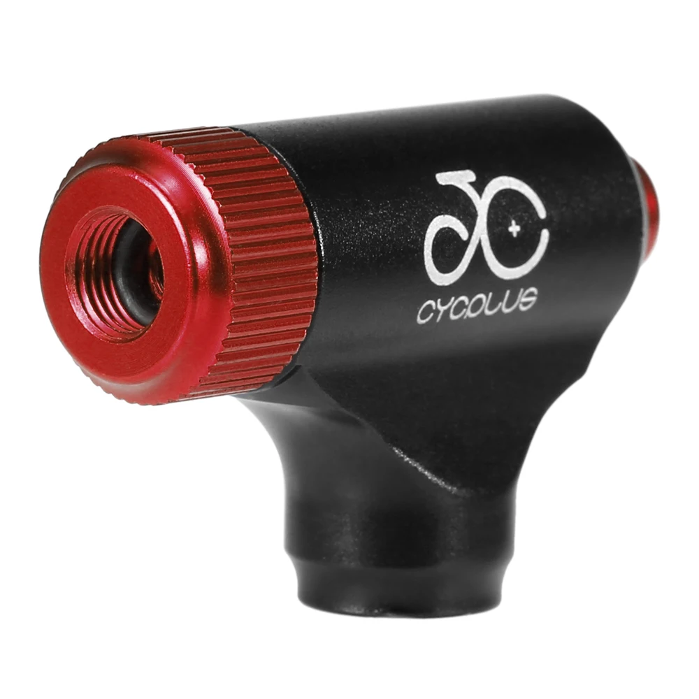 

Bike Inflator Head Quick Easy CO2 Cartridge Valve Presta Schrader Compatible Emergency Inflator Head with Cartridge Covers