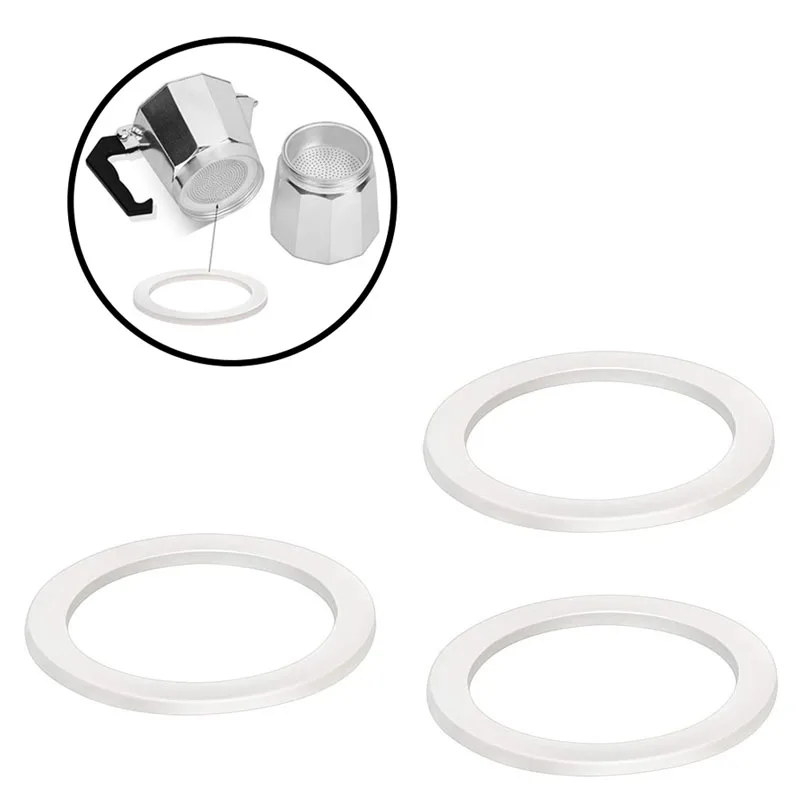 

Silicone Seal Ring Flexible Washer Gasket Ring Replacenent For Moka Pot Espresso Kitchen Coffee Makers Accessories Parts