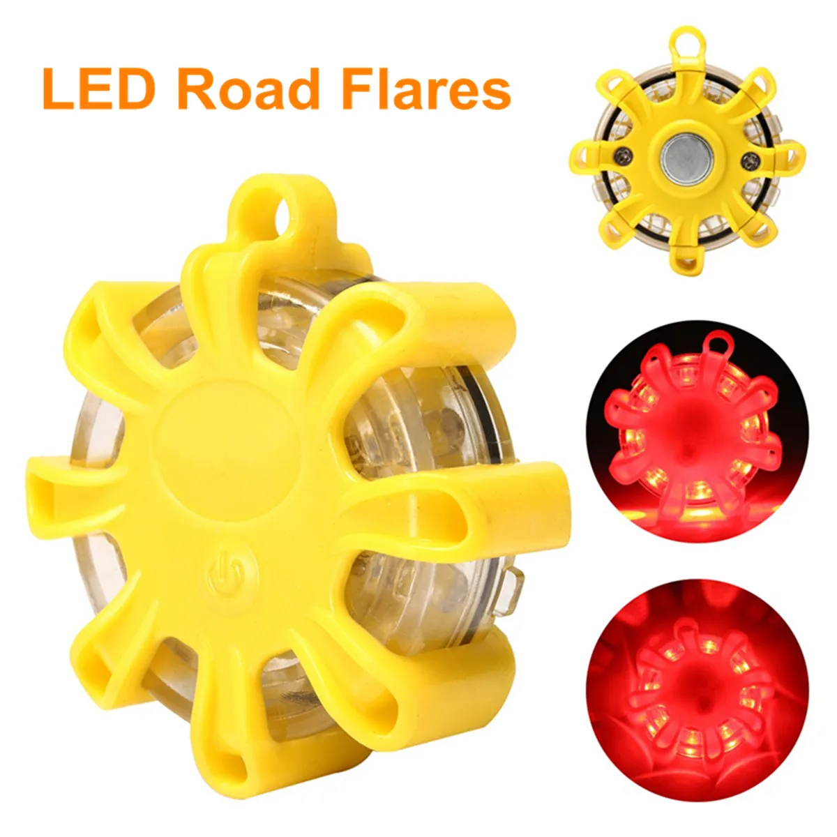 

Multifunctional Portable LED Road Flare Safety Lights Emergency Beacon Magnetic Roadside Flashing Light Warning Road Rescue Lamp