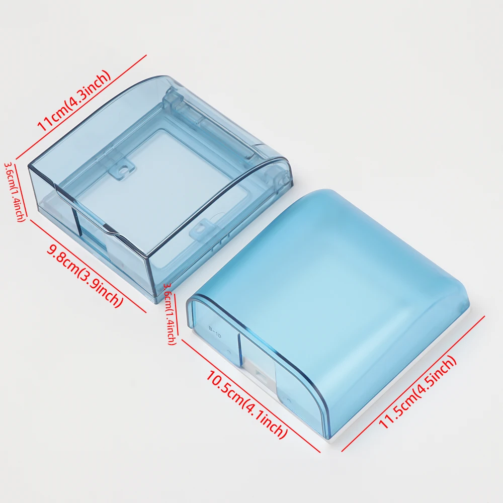 Double Socket 86 Type Waterproof Box Protector Electric Plug Cover Child Safety Box Waterproof Bathroom Tool Supplies