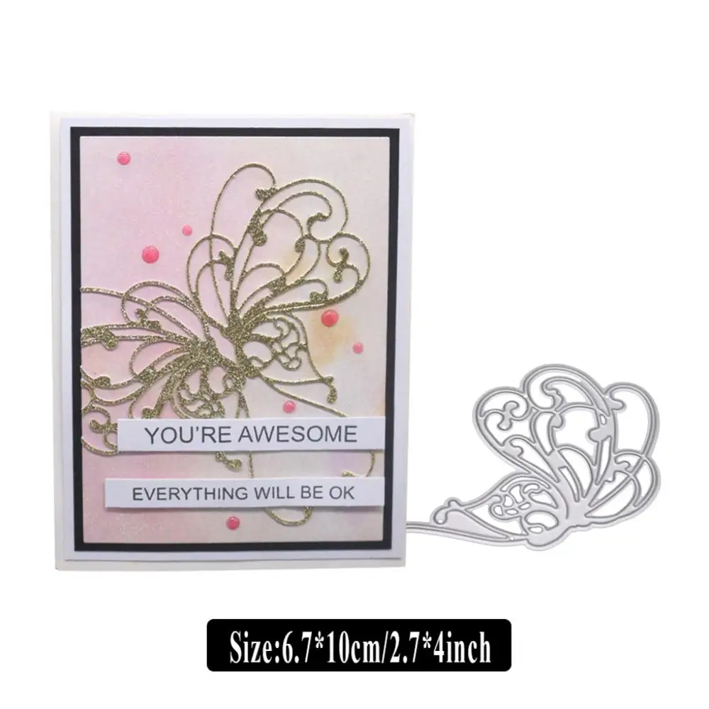 

Flower Butterfly Cutting Dies for Card Making, URYKE Die Cuts Stencil Metal Pattern Template for DIY Embossing Scrapbooking New