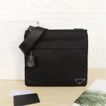 

Men's bag nylon bag small waterproof diagonal bag men's black zipper business bag