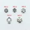 10pcs 5 styles Jesus perforated cross spacers diy handmade necklace bracelet spacer beads accessories for jewelry making ► Photo 1/6