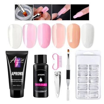

Poly Nail Gel 30ML UV Nail Gel Builder Nail Gel Set Acrylic Transparent Crystal Nail Extend Jelly Gel Polish Salon Nail Extender