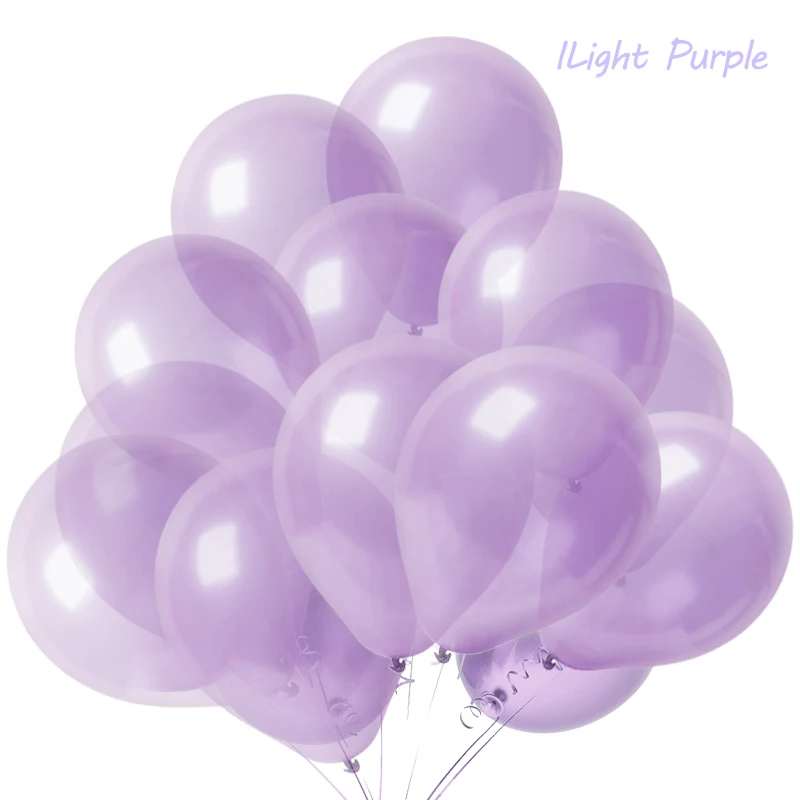 Light Purple 10 шт. воздушные шары 1,5 г 10 дюймов жемчужные круглые латексные шары Детские любимые латексные воздушные шары игрушки для свадьбы дня рождения декор воздушный шар - Цвет: Light Purple