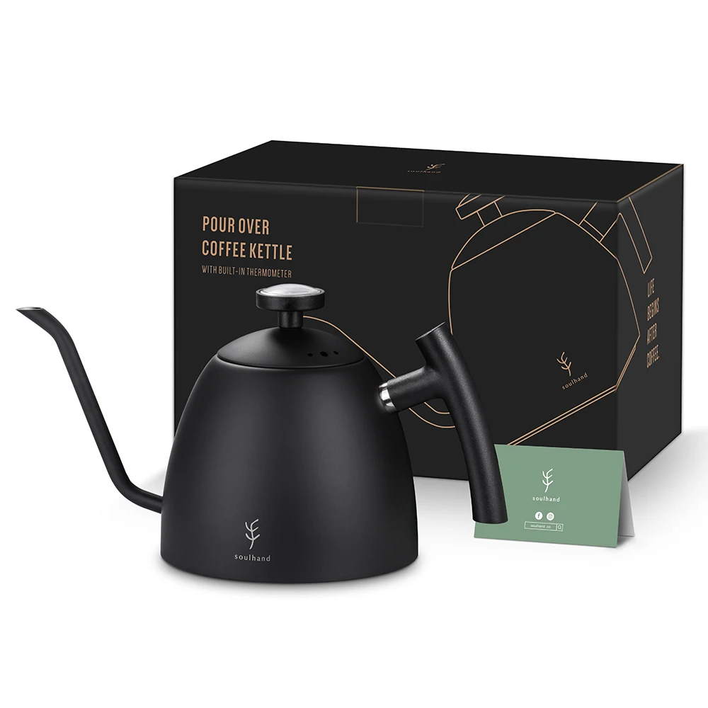 Coffee Kettle 1.5L 1.2L 1.0L Pour Over Coffee Tea Pot Kettle Drip Kettle Gooseneck Stainless with Thermometer Insulated Handle