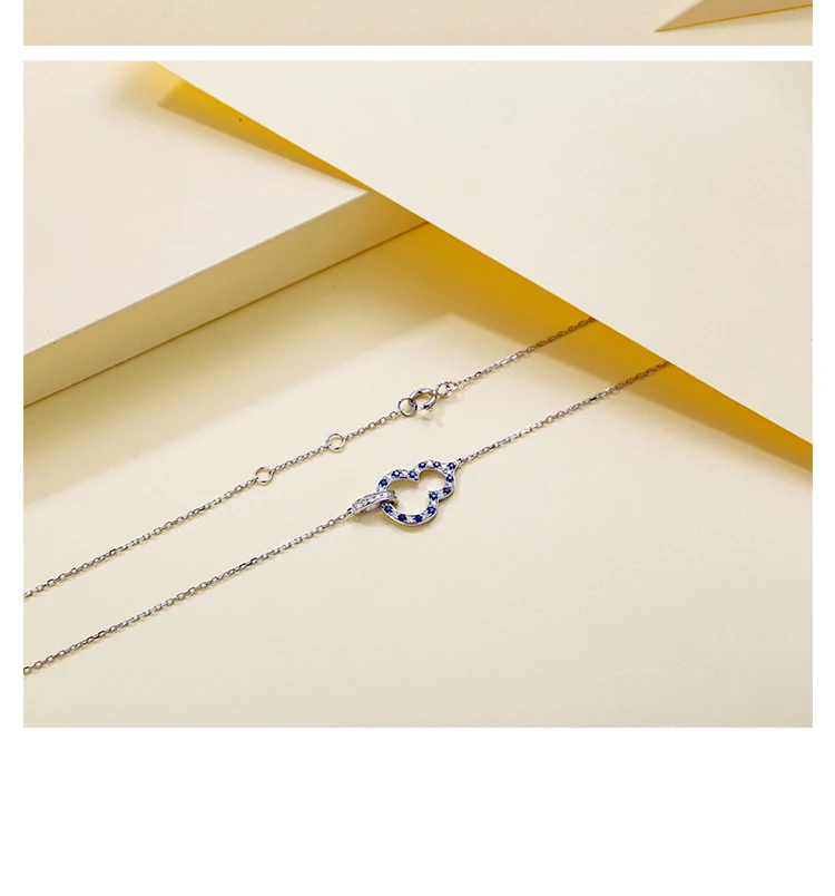 Chic& Charms 9K& 14K Настоящее Белое золото натуральный бриллиант сапфир ожерелье Тыква пирсинг Женское Ожерелье