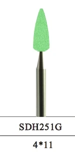 SDH251G 1 шт. Стоматологическая лаборатория алмазная шлифовальная машина для камня Корона из циркония быстрая шлифовка без необходимости водяного охлаждения зеленый полировщик - Цвет: SDH251G