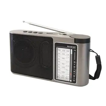 

Portable Bluetooth FM/AM/Shortwave/AM Radio Rechargeable Battery Adjustable Volume Support USB/TF/AUX