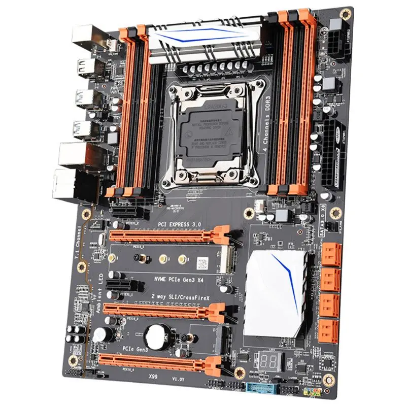 X99 Lga 2011-V3 материнская плата 4-канальный Ddr3 256G Ram, M.2 Ssd, Sata3.0, Usb3.0, Pcie 16X для Intel I7 E5-V3 2678 2669 2649 основная плата