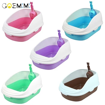 

Pet Dog Toilet Bedpan Cat Litter Box Anti-splash Toilette Puppy Cats Indoor Home Plastic Sandbox Covered Cat Litter Box