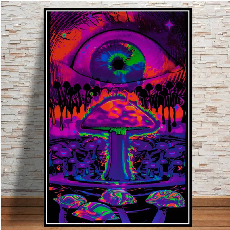 Abstract-Blacklight-Paintings-Art-Psychedelic-Trippy-Poster-Prints-Modern-Wall-Canvas-Wall-Pictures-For-Living-Room (1)