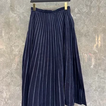 Ранняя осень года, новые женские джинсы с эластичной резинкой на талии, потертые джинсы, облегающие бюст, юбка 831