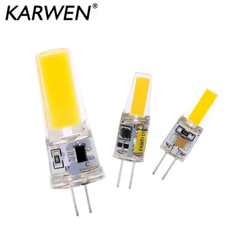 샹들리에용 할로겐 램프 교체 LED 전구, COB G4, G9, E14, AC, 3W, 6W, 12V, 220V