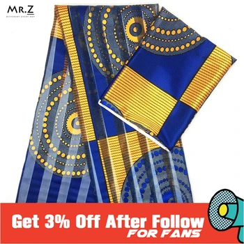 

Mr.Z 2020 African Organza Printed Silk Wax Fabrics Nigerian Silk Satin Material Fabrics DIY Women Dress