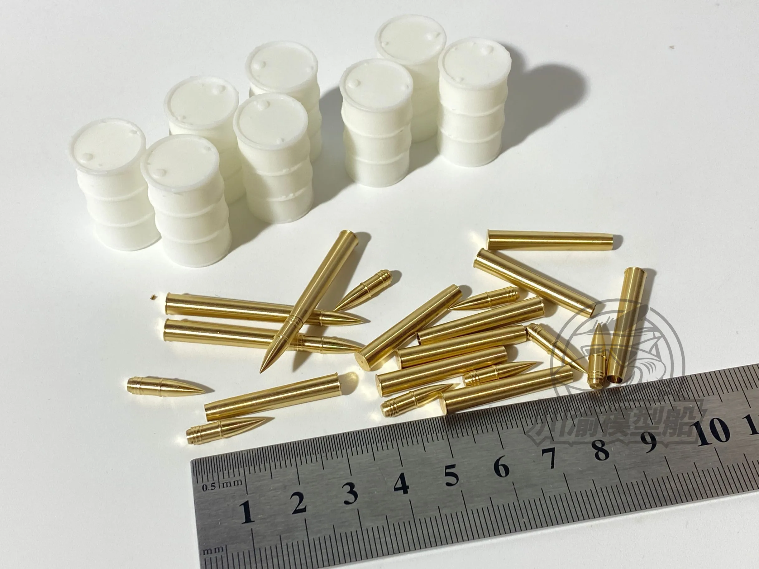1/35 스케일 탱크 아머 오일 드럼 및 128mm 금속 쉘 모델 키트, CYT078