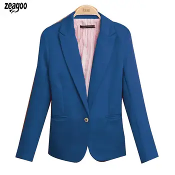 

Women Fashion Candy Color Lapel Long Sleeve Solid design Solid None Slim Blazer Suit Coat Autumn Casual