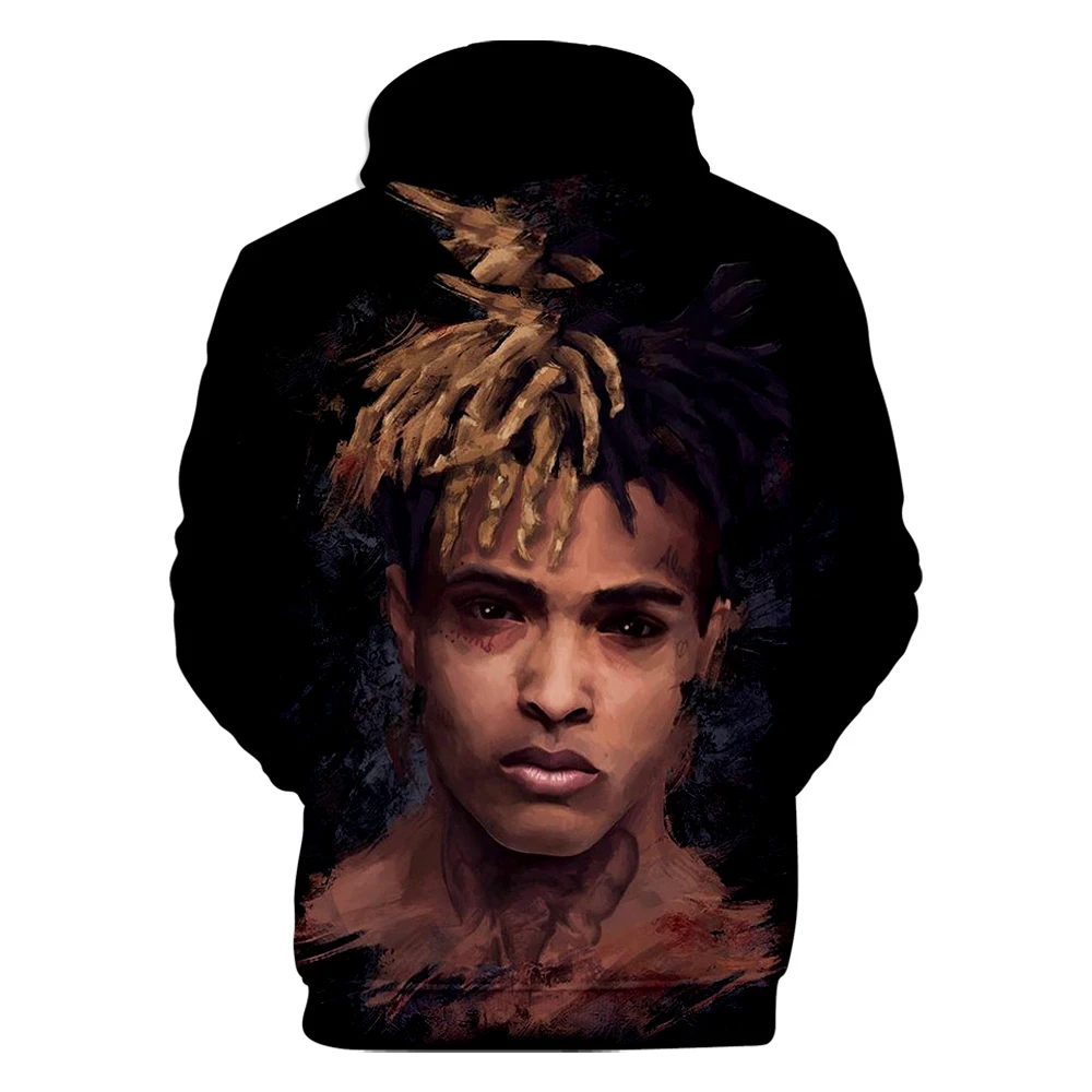 Повседневные мужские и женские худи с 3D принтом XXXTentacion, Модный пуловер для мальчиков и девочек, детская осенне-зимняя толстовка с 3D изображением поп-певца серого цвета