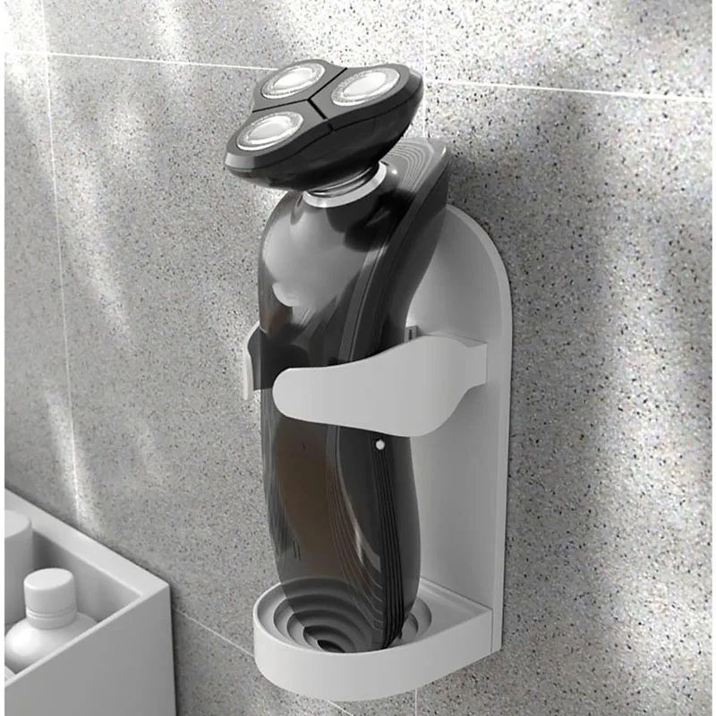 Razor Holder Bathroom Storage Hooks Toothbrush Self-adhesive Stand Punch Free Traceless Electric Shaving Brush Holder Organizer Image 7