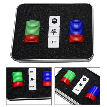 

Birthday Gift Board Game Fun Party Interactive Toy With Box Portable Casino Family Kids Adults Poker Chip Set Acrylic 3pcs Dice