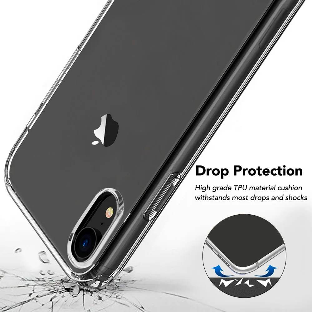 Carcasa de TPU Antichoque para iPhone XR - Claro