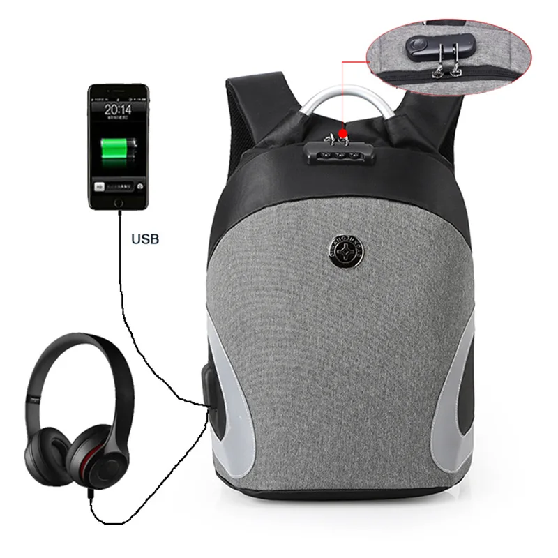 

Backpack Men's Large-capacity Backpack Multi-functional Business Casual Computer Bag USB Charging Men's Bag Backpack Fashion