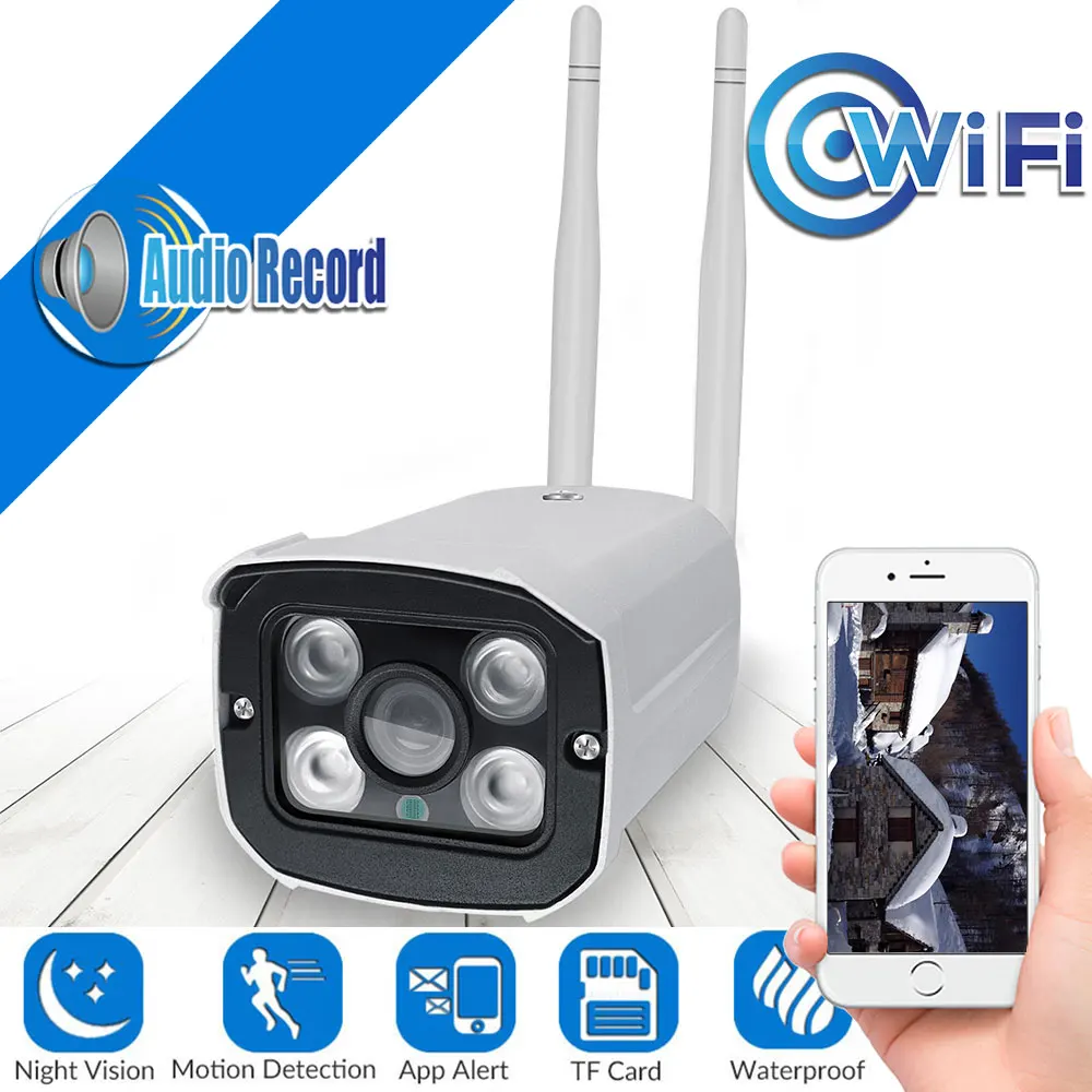 

CCTV IP 1080P HD Wireless Camera Mini Bullet WIFI IRCUT Camera Outdoor waterproof Surveillance Security 2.0MP Camera Yoosee APP