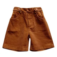 Детские шорты для маленьких мальчиков и девочек; осенние хлопковые однотонные Короткие штаны с принтом для маленьких девочек; Детские повседневные хлопковые свободные шорты