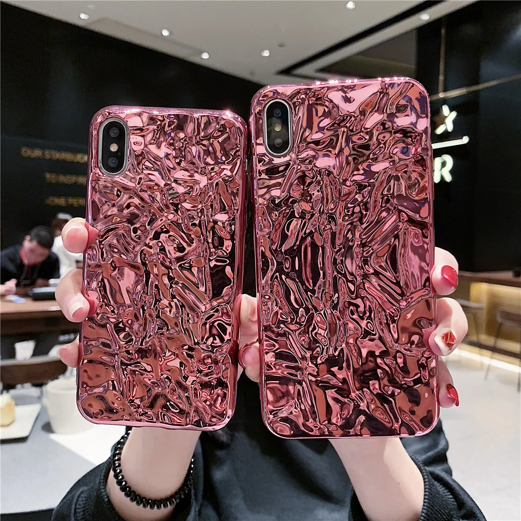 3D Dream Shell покрытие серебро золото фольга Чехол для телефона для iphone XS 11 Pro Max XR X 6 6S 7 8 Plus блестящая Мягкая силиконовая задняя крышка