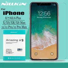 Для iPhone 11 11 Pro Max X Xr Xs Max защита экрана из закаленного стекла Nillkin 9H жесткое Защитное стекло для iPhone 8 7 6s 6 Plus пленка