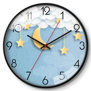 

Large Wall Clock Living Room Cartoon Creative Home Decoration Modern Silent Children's Room Wall Watch Horloge Gift Ideas FZ145
