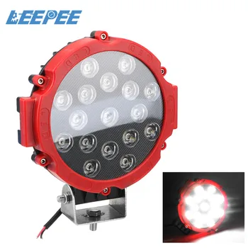 

LEEPEE 7 inch Round LED Light Bar Car-styling Spot Beam For Truck Tractor 4x4 Off Road Driving Light 51W LED Work Light