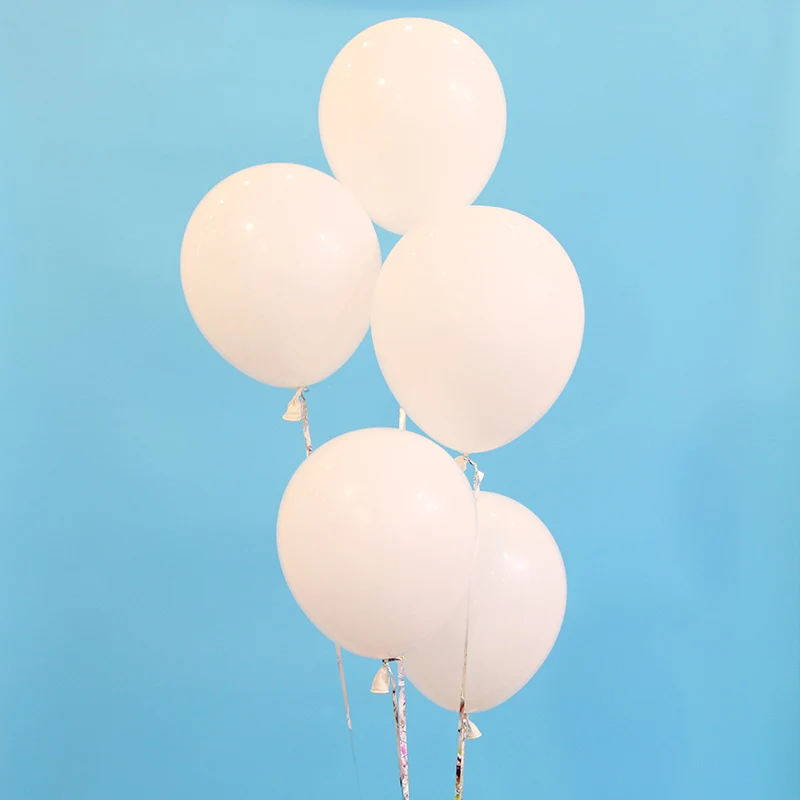 10 шт./партия, 12 дюймов, воздушные шары цвета агата, красочный воздушный шар мраморной расцветки, детское предложение свадебных декоров на день рождения - Цвет: Solid white