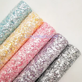 

1PC 21X29CM Glitter Fabirc, Crystal Glitter Leather, Glitter Leather Sheets For Making Bows LEOsyntheticoDIY T340A