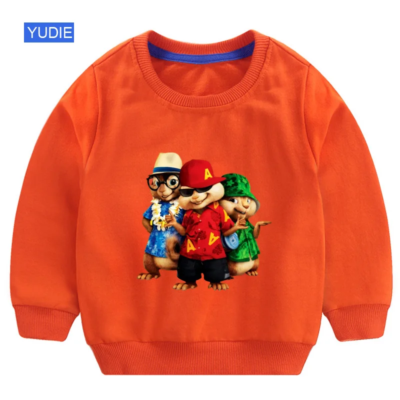 kids clothes girls sweatshirts Baby boy sweatshirt autumn streetwear Alvin and The Chipmunks kids white toddler winter