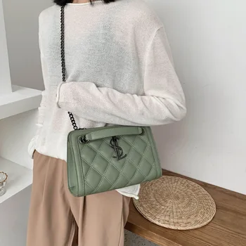 

Bag female 2020 summer new diamond chain female bag atmospheric small square bag shoulder messenger bag