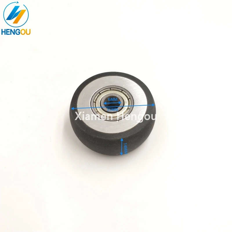 10 Pieces 35x6x14mm rubber wheel only wheels size 35x14mm for Komori