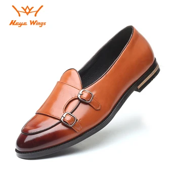 

Mens Loafers Wedding Party Dress Shoes Black Brown Monk Strap Casual Fashion Men Slip On Shoes
