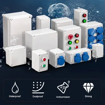 

Outdoor Ultraviolet-proof IP67 Waterproof Plastic Box Monitoring Power Supply Electrical Junction Box Cable Coupling Box AA
