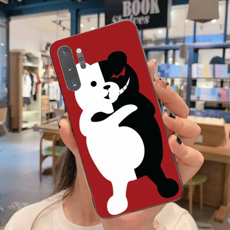 Kumamon Danganronpa Monokuma черный ТПУ мягкий чехол для телефона Samsung Note 7 8 9 10 Lite Plus Galaxy J7 J8 J6 2018