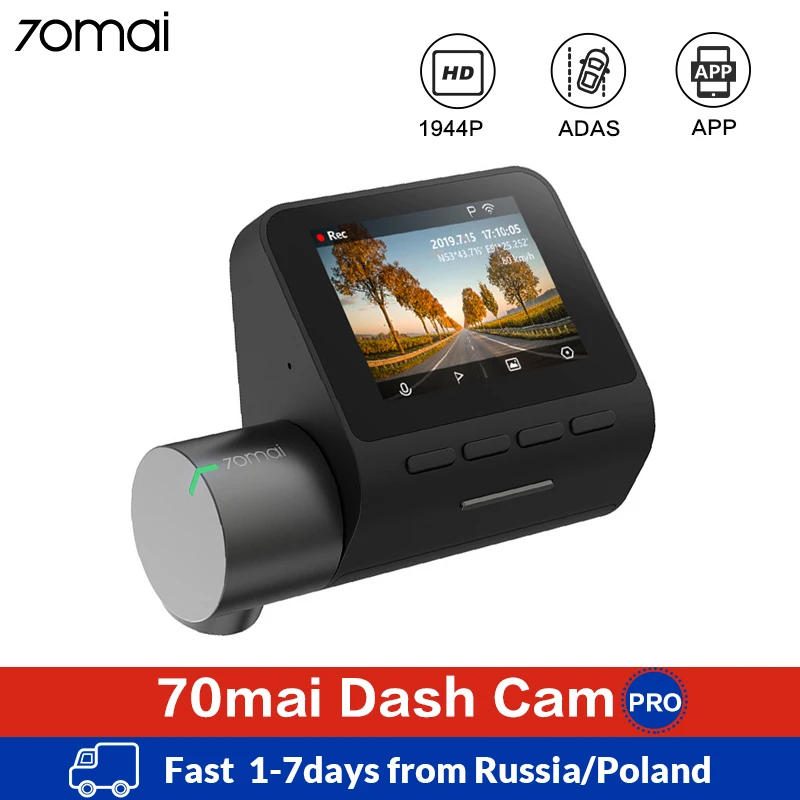 70mai 1944P Dash Cam Pro скорость и координаты GPS ADAS Dashcam Автомобильный видеорегистратор