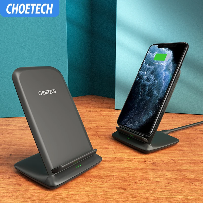 

CHOETECH 15W QI Wireless Charger for LG V30 V30+ V35 G8 Fast Wireless Charger for Iphone 11 Xs Max XR X 8 for Samsung S10 S9 S8