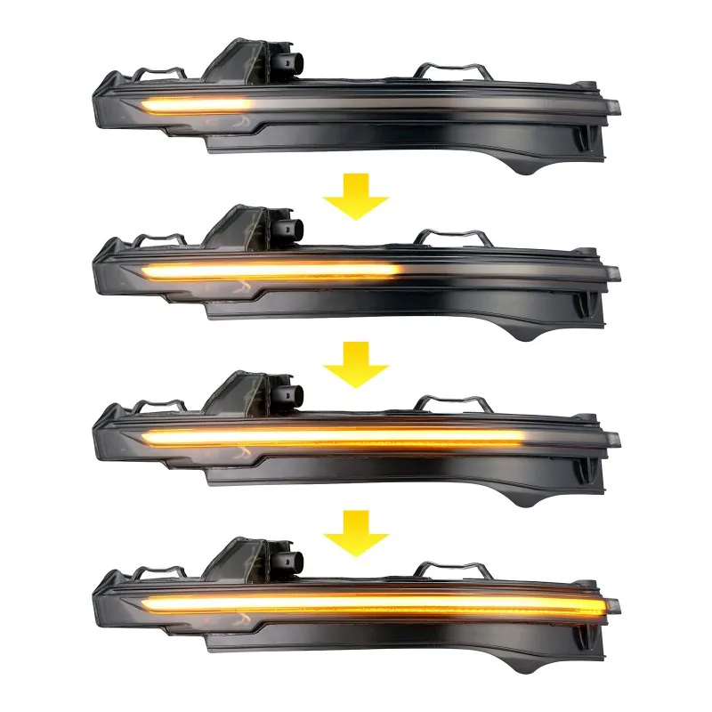 Светодиодный светильник с динамическим поворотом, 2 шт., последовательное боковое зеркало, световой индикатор, светильник для Audi Q5 FY Q7 4M