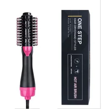 Профессиональный фен для волос щетка и объемный выпрямитель для волос и бигуди салон 2 в 1 ролик электрический горячий воздух щипцы для завивки волос гребень