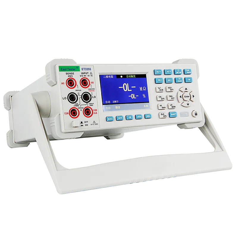 ET3255 Высокоточный настольный цифровой мультиметр 5 1/2 3,5 ''TFT lcd USB RS232 LAN измеритель емкости измерения частоты