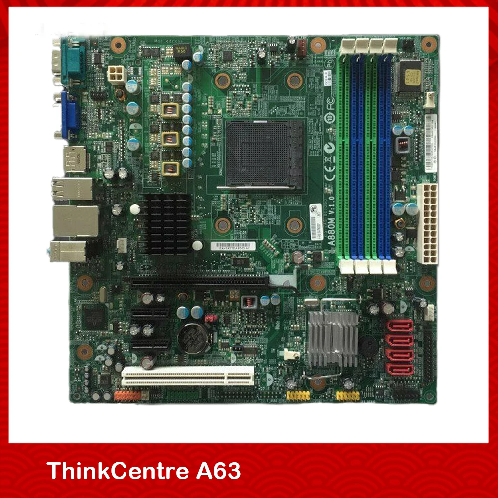 100% Working Desktop Motherboard For lenovo ThinkCentre A63 M77 A880M V1.0 03T6227 RS880PM-LM System Board Fully Tested